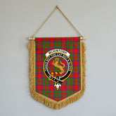 McKintosh Modern Tartan Crest Wall Hanging Banner - Wood Pole